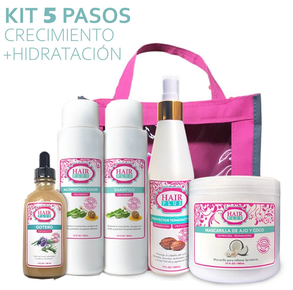 Kit 5 Pasos Crecimiento Hidratación / Kit 5 Steps Growth Hydration